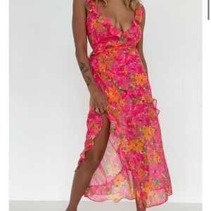 Floral print maxi dress